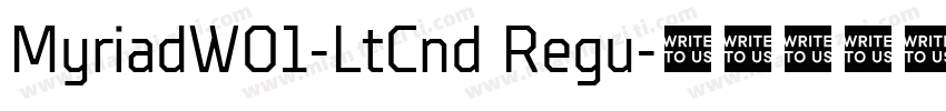MyriadW01-LtCnd Regu字体转换